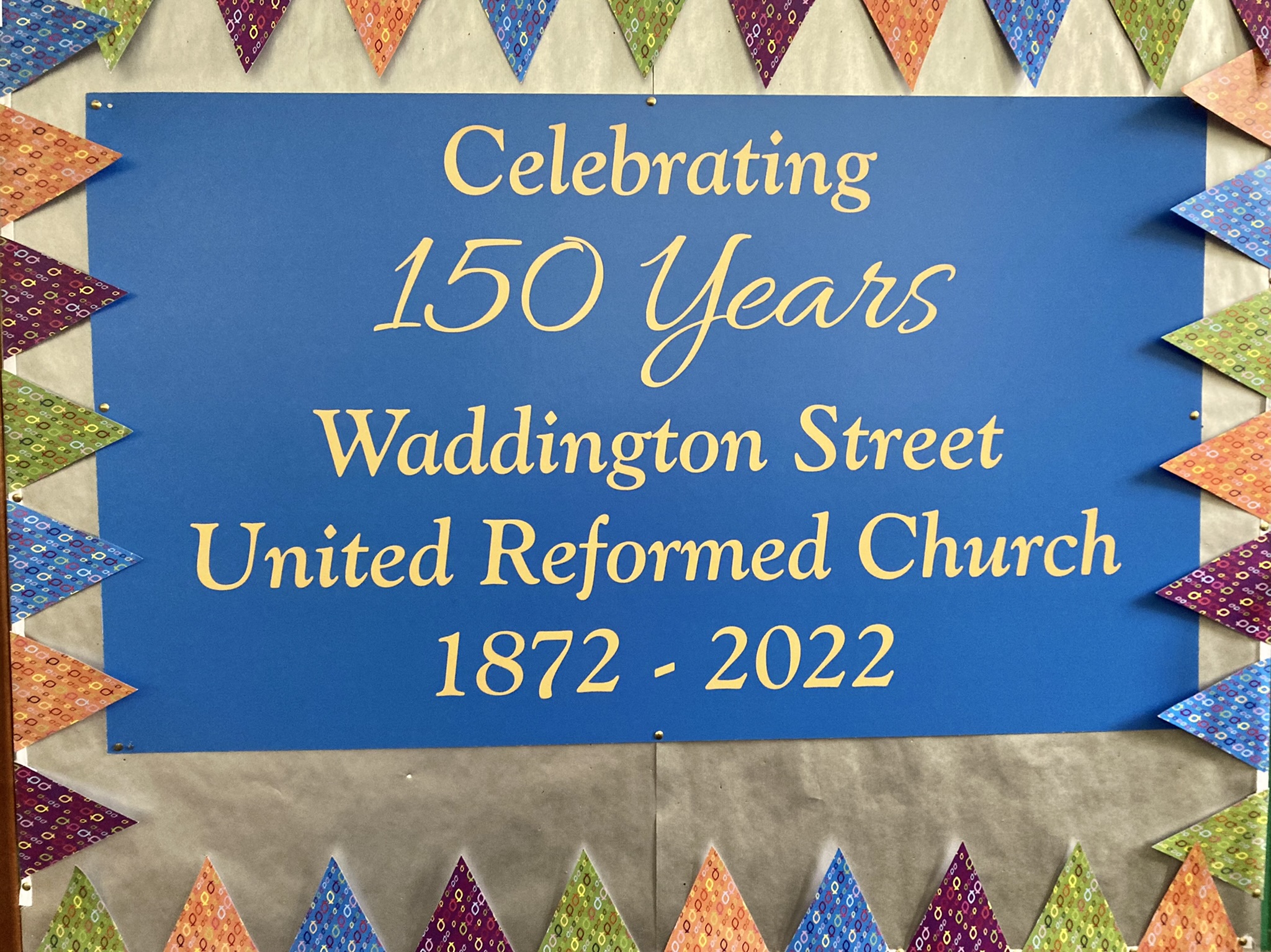 150 anniversary banner